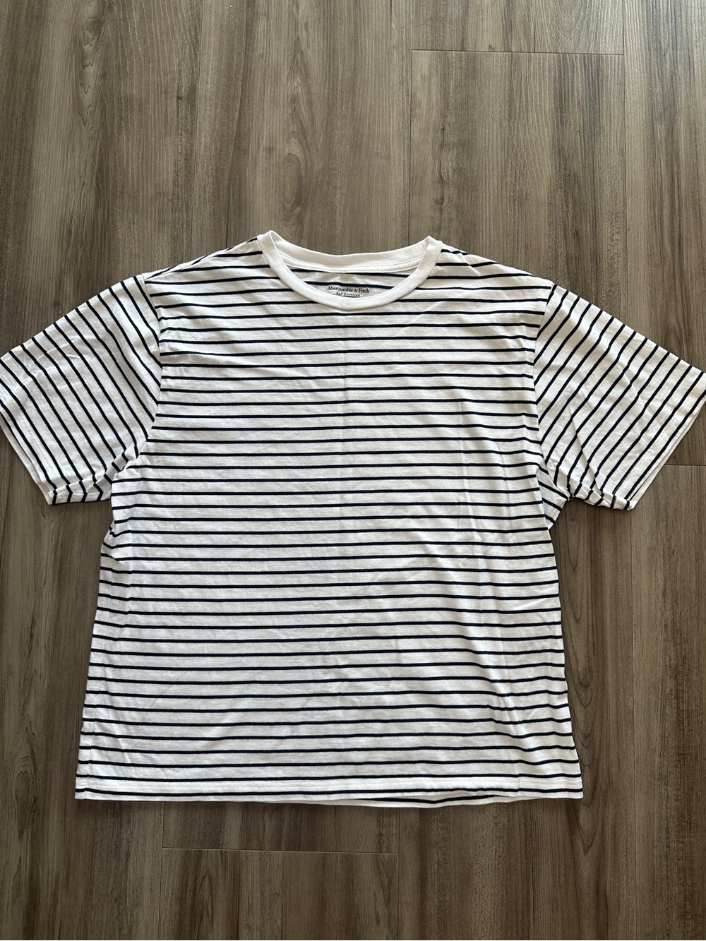Classic White T-Shirt with Black Stripes